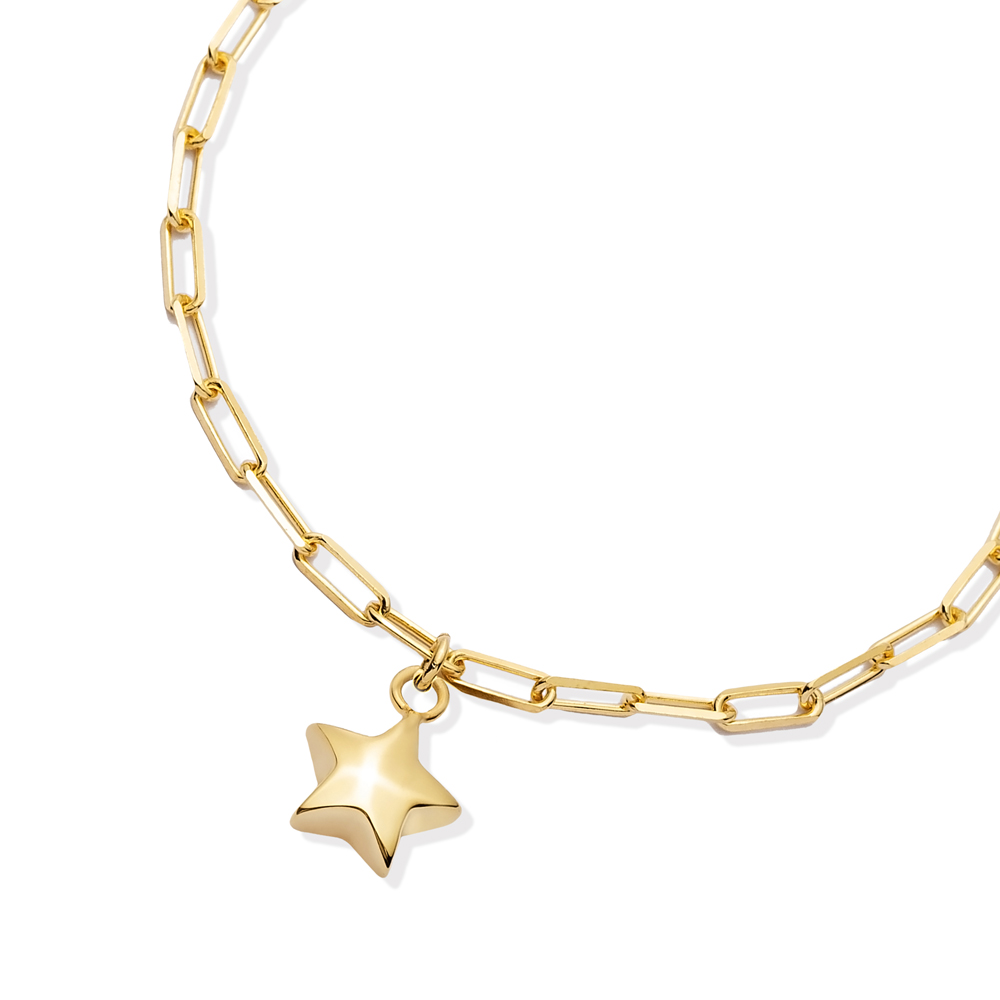 Star Shape Charm Anklet Silver Jewelry