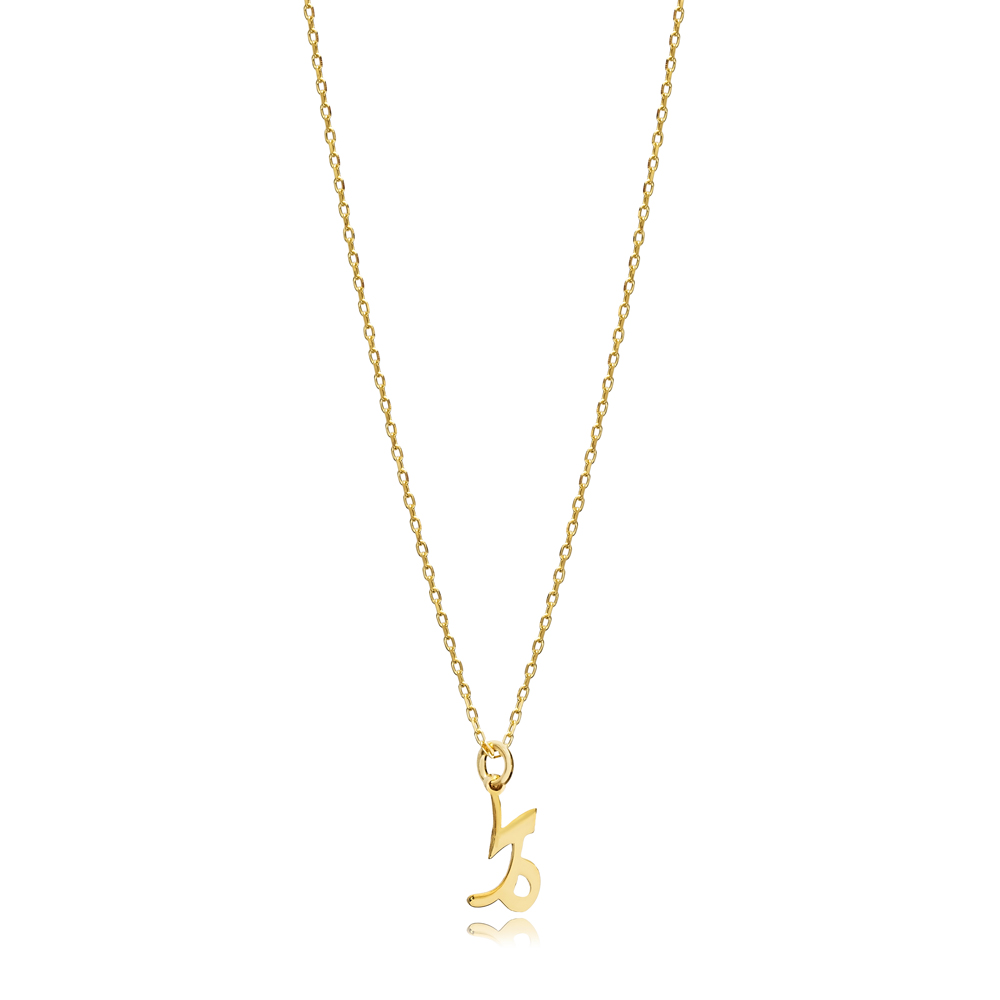 Copricorn Zodiac Sign Plain Silver Charm Necklace