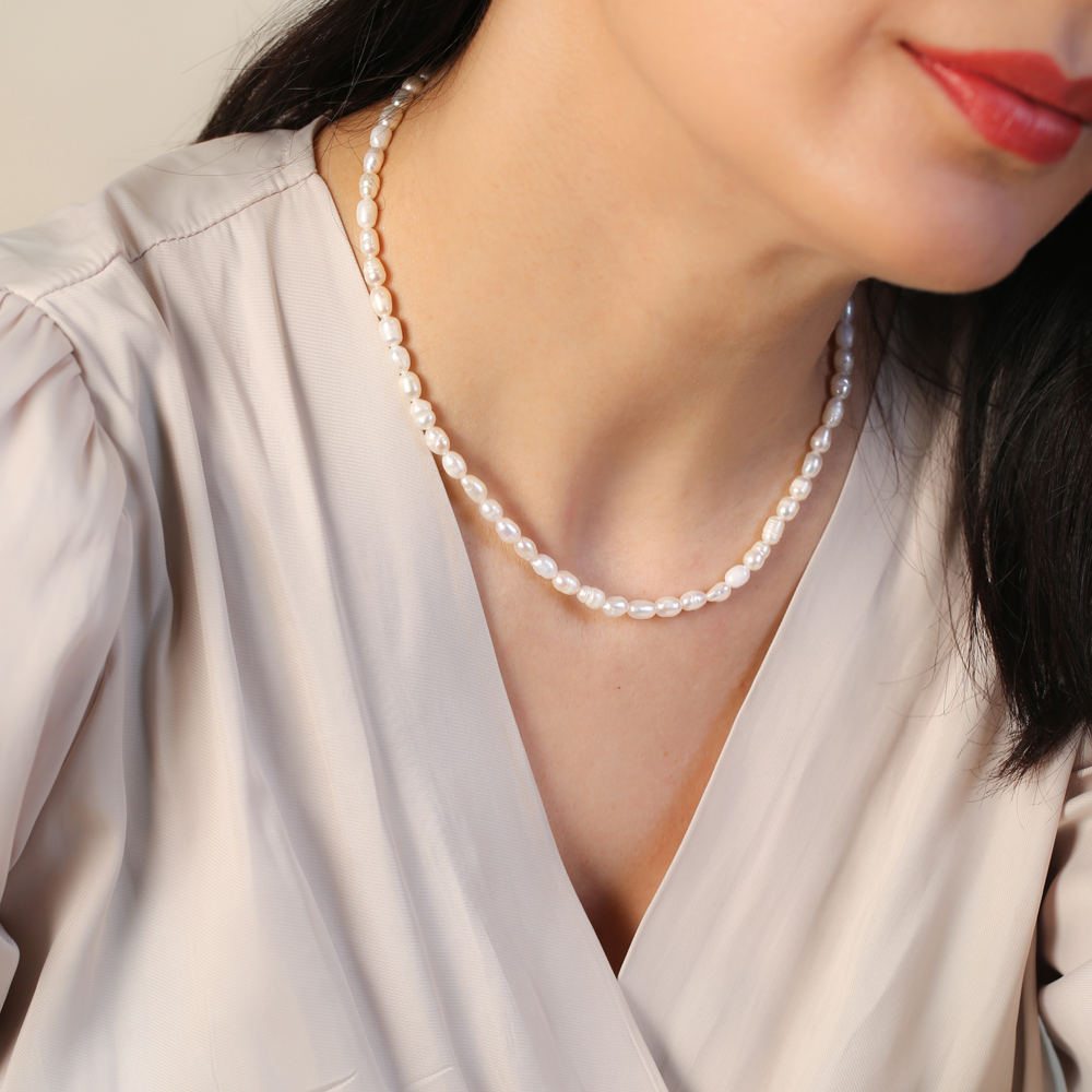 Pearl Pendant Handmade Silver Charm Necklace