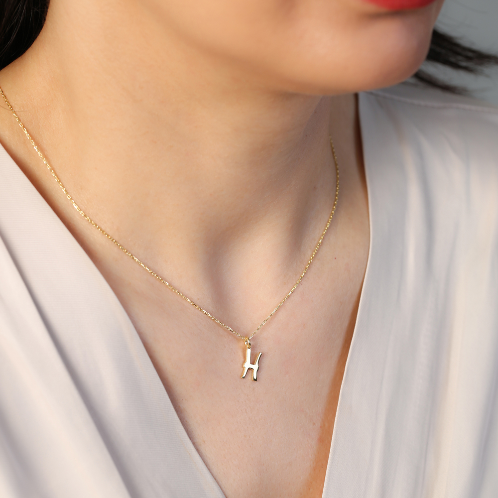 Pisces Zodiac Sign Plain Silver Charm Necklace