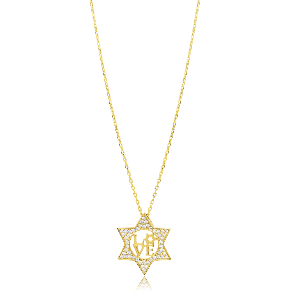 Ø18mm Star of David Love Charm Necklace