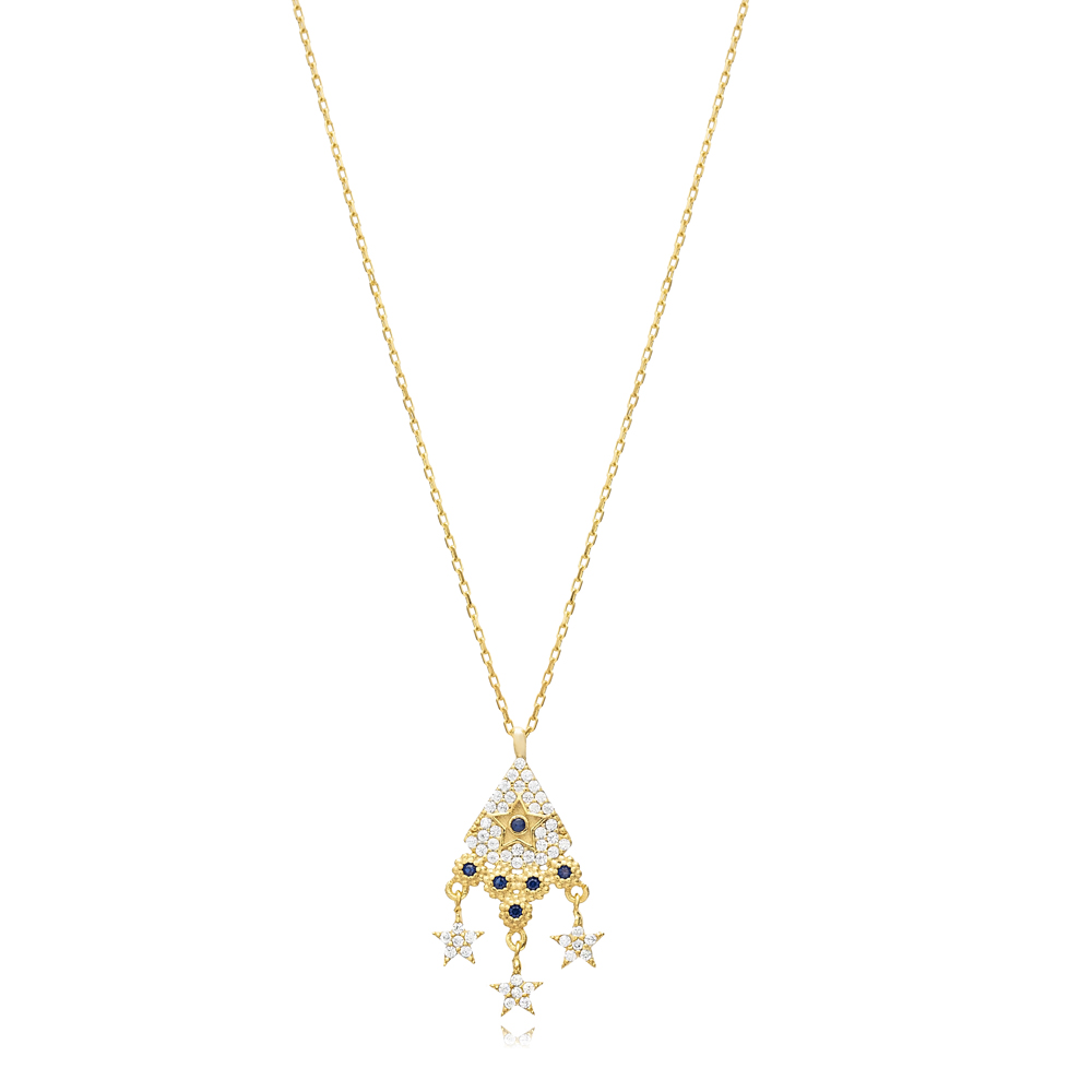 Irregular Shape Star Shaker Charm Necklace