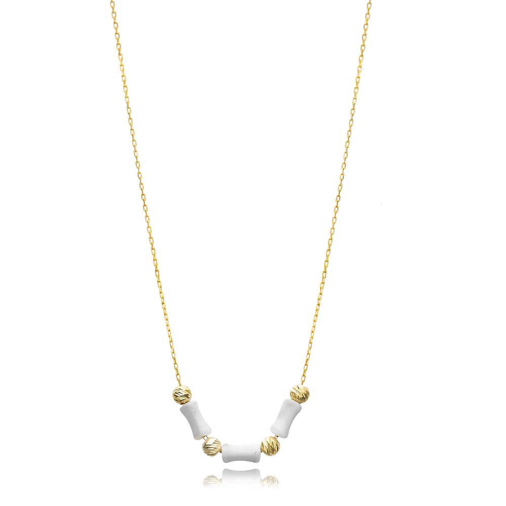 Minimalist Design Ball Charm Silver Charm Necklace
