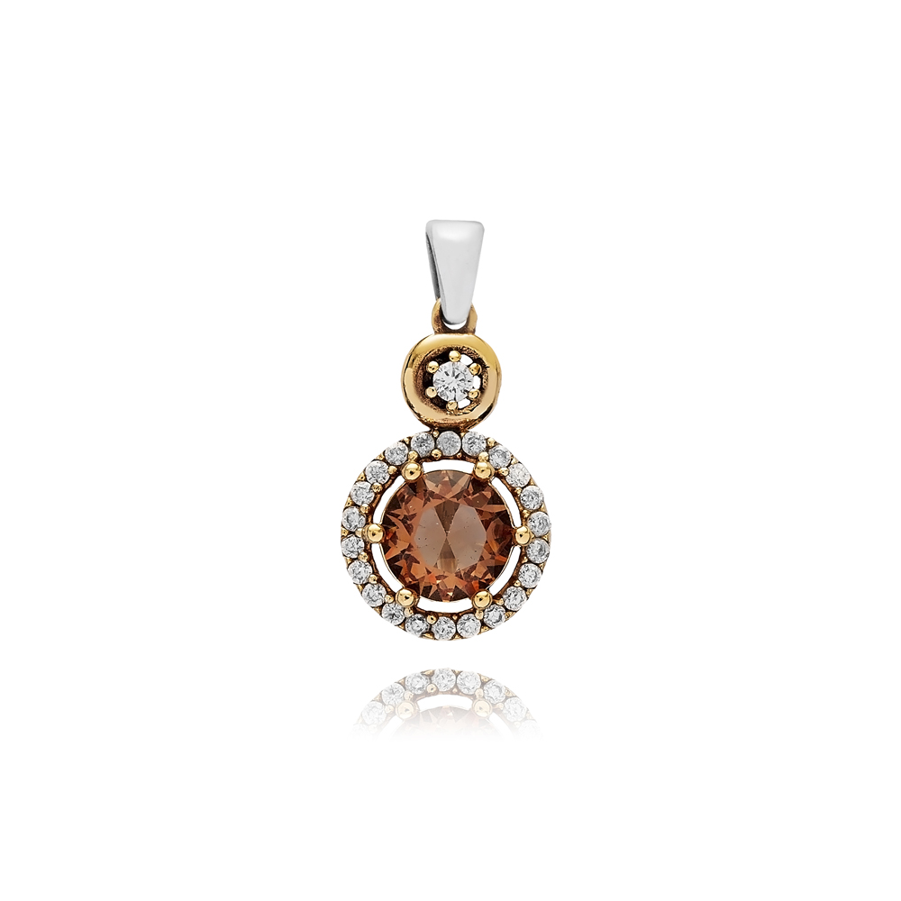 Zultanite Cz Round Shape Authentic Pendant