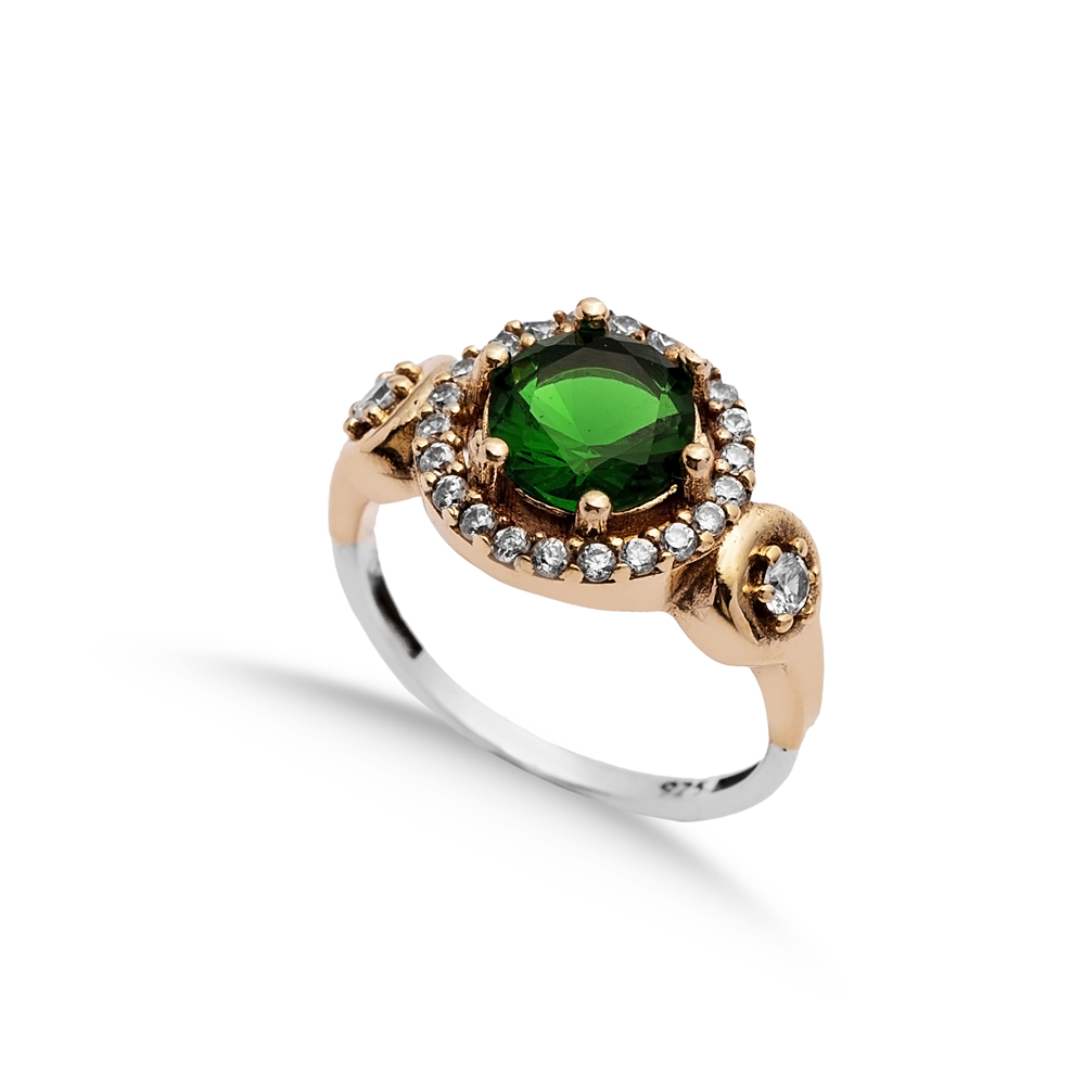 Emerald Round Turkish Ottoman Authentic Ring