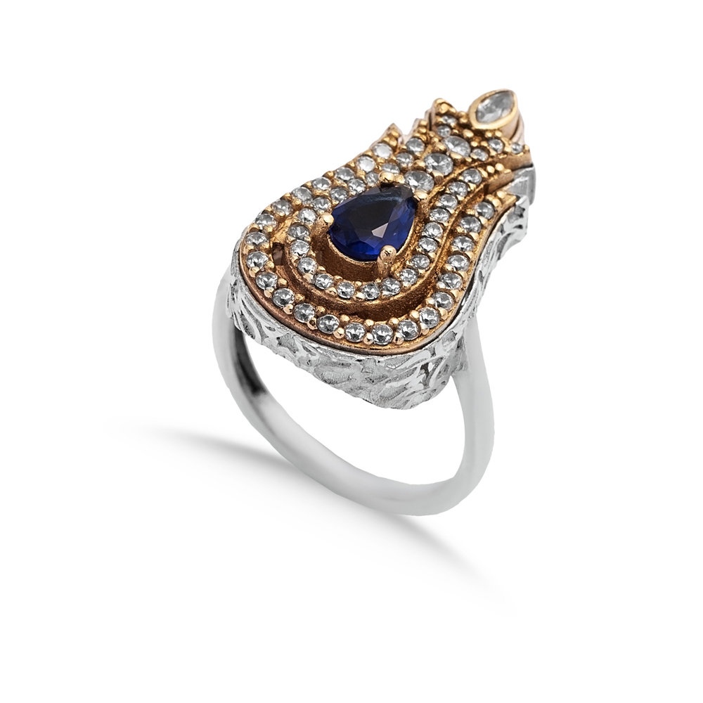 Sapphire Tulip Ottoman Authentic Ring