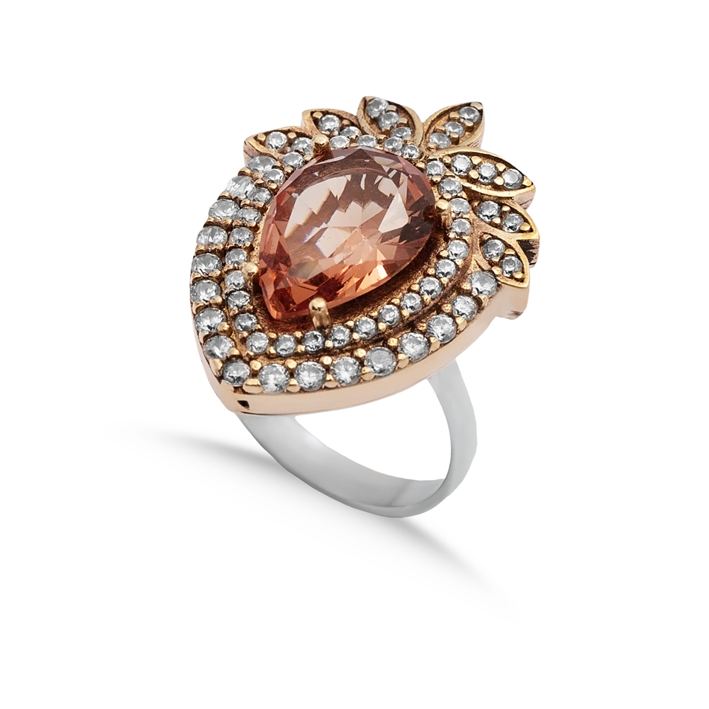 Zultanite Pear Silver Ottoman Authentic Ring