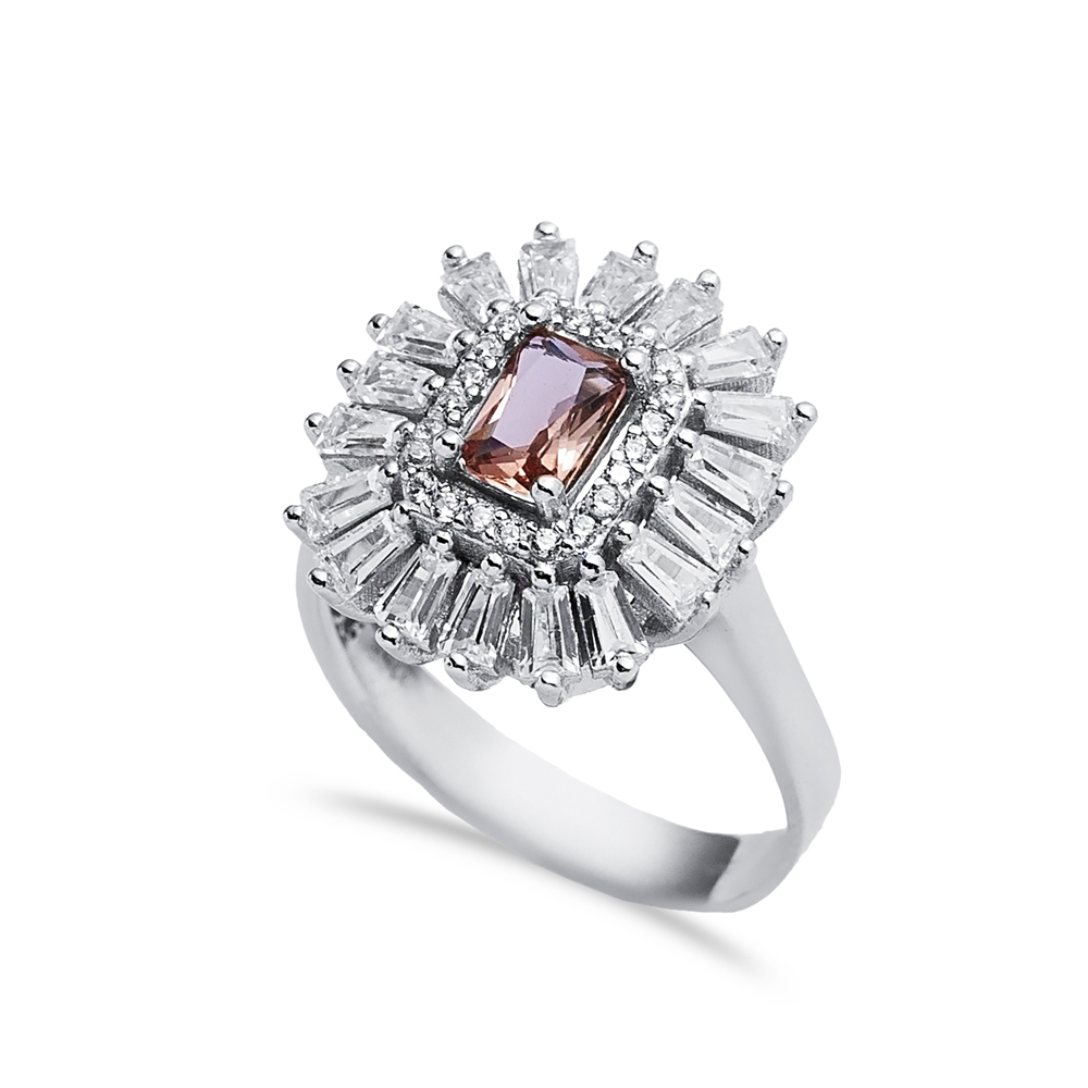 Baguette Cluster Wholesale Silver Zultanite Ring