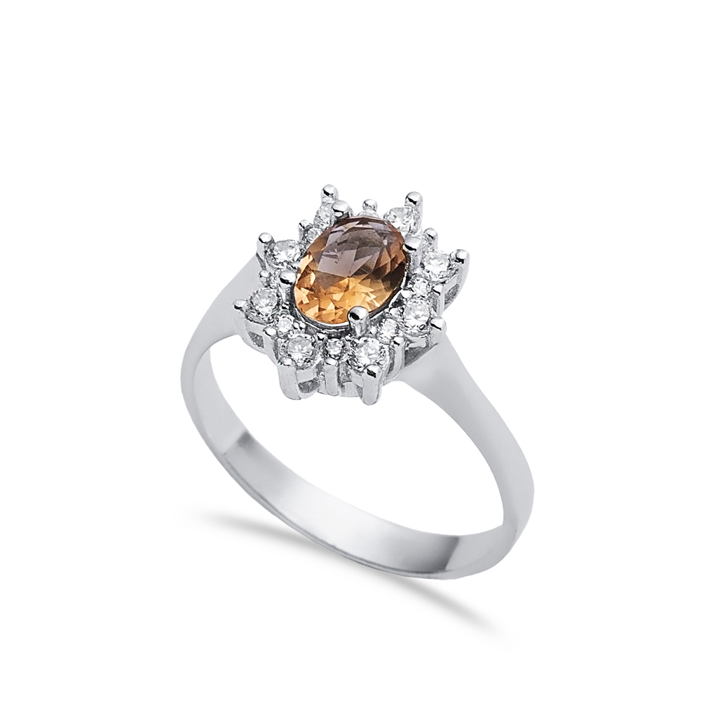 Oval Shape Handmade Cluster Zultanite Ring