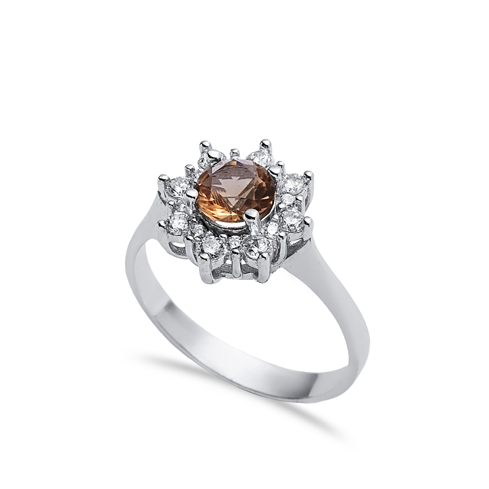 Round Shape Handmade Cluster Zultanite Ring