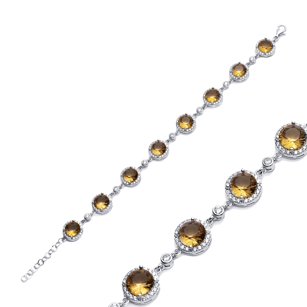 Zultanite Round Design Cluster Bracelet