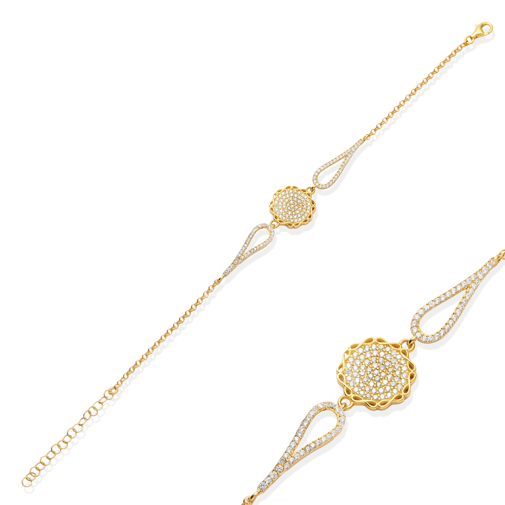 Infinity Symbol Round Design CZ Stone Bracelet