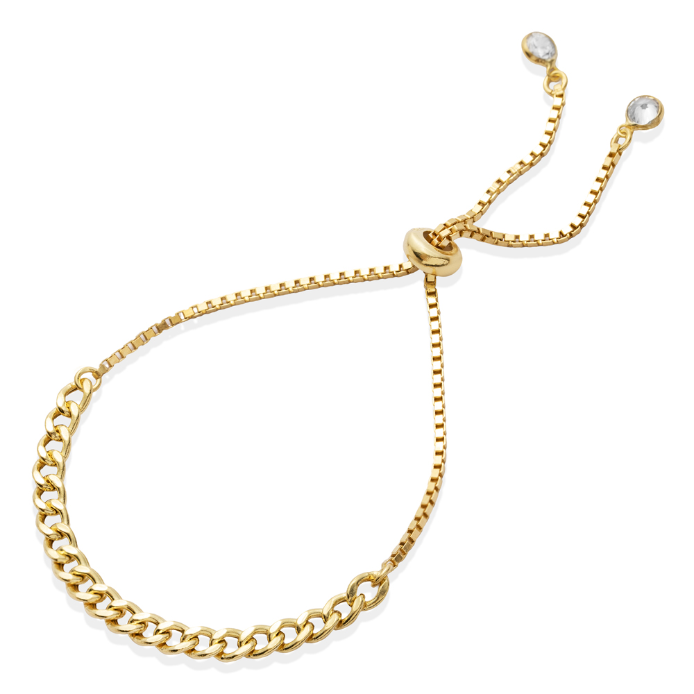 Curb Chain Design 925 Silver Bracelet