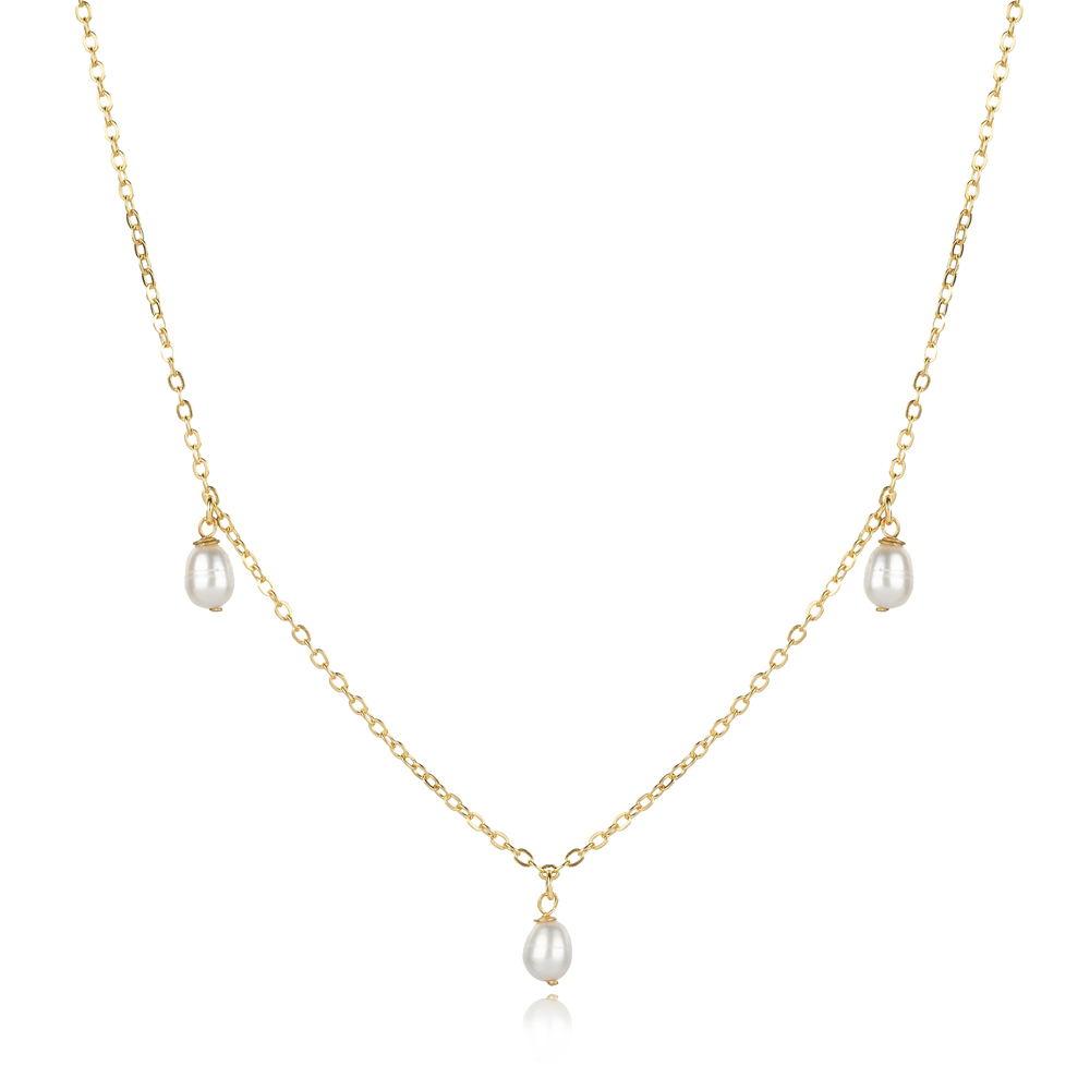 Dainty Pearl Design 925 Charm Necklace
