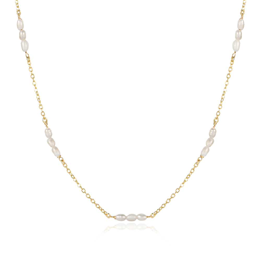 Triple Pearl Design 925 Chain Necklace