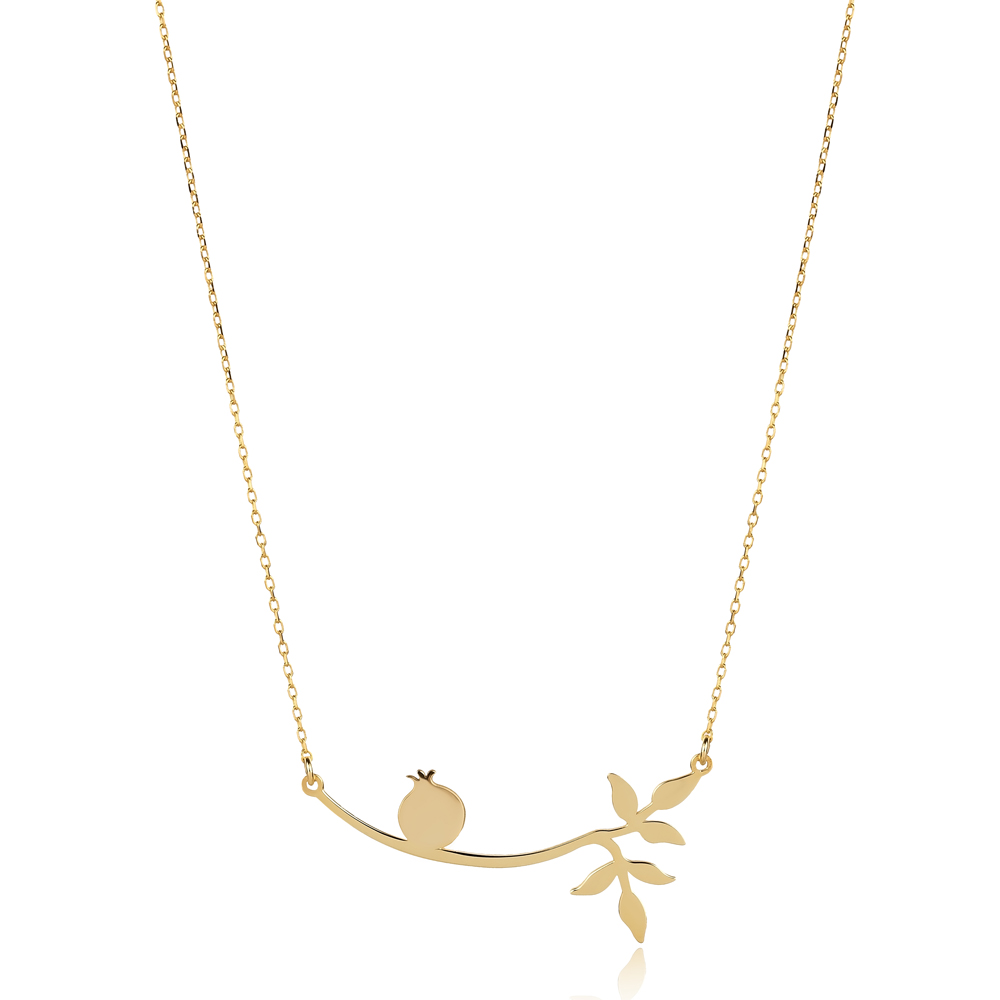 Plain Pomegranate Branch 925 Necklace