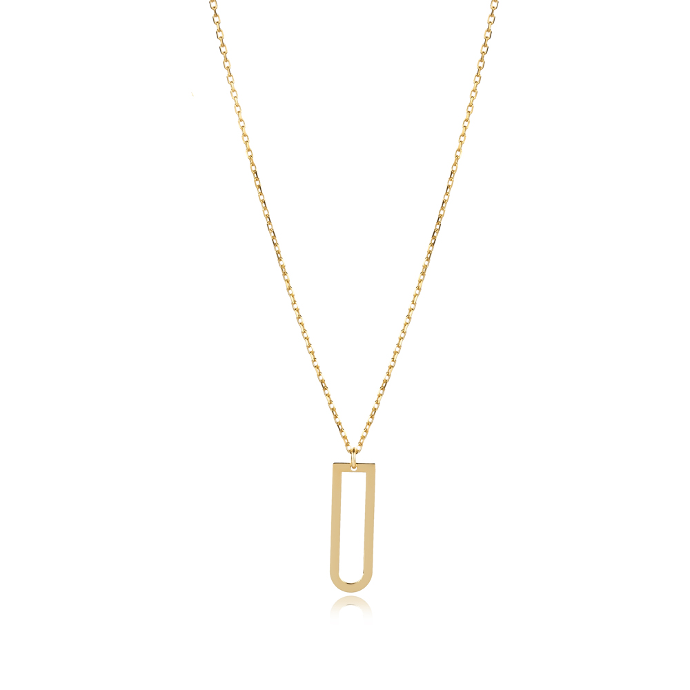 Plain Geometric Shape 925 Charm Necklace