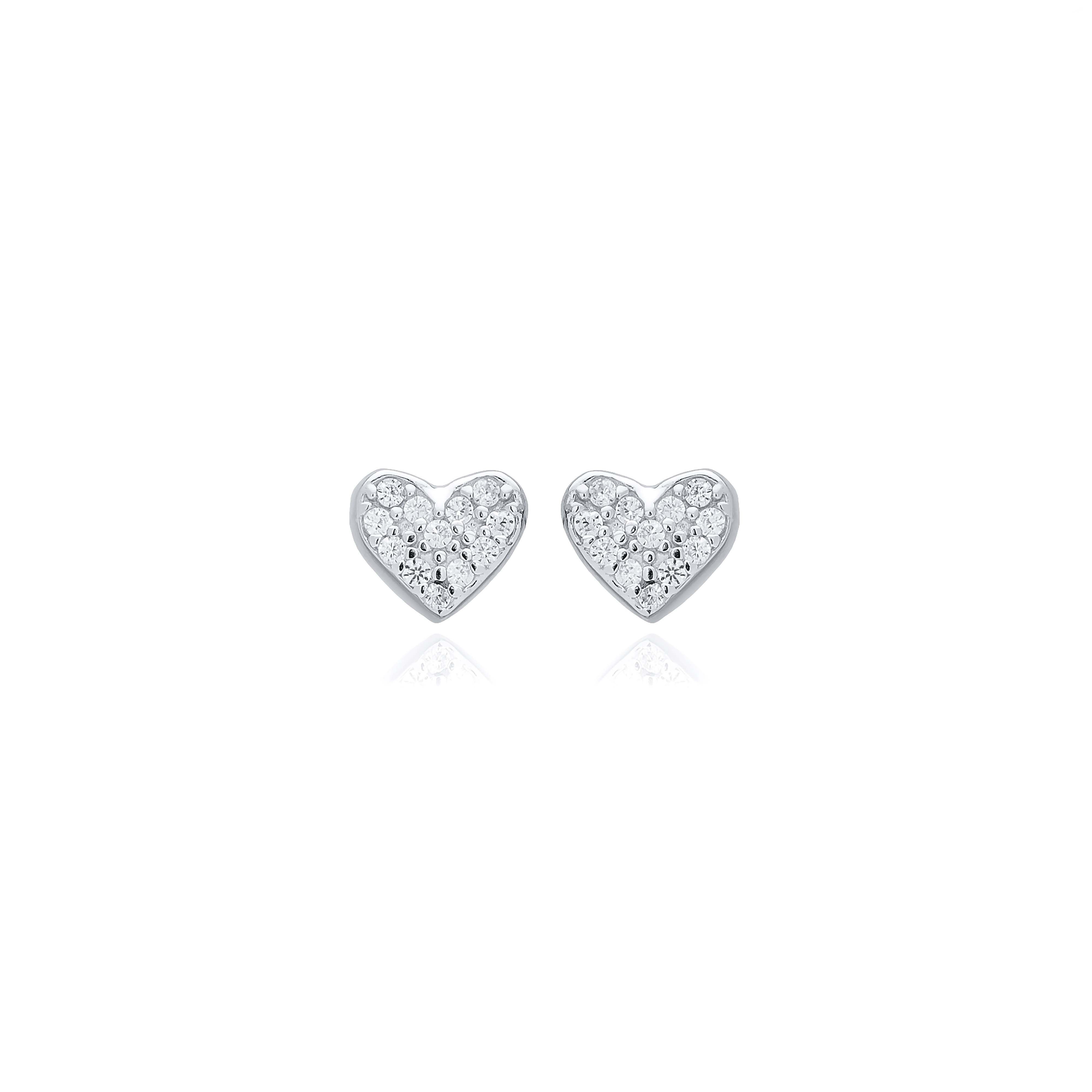 Heart Design Minimalist 925 Stud Earrings